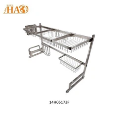 SS304 Dish Drying Rack Sturdy Dish Drainer Sink Drying Rack Kitchen Rack