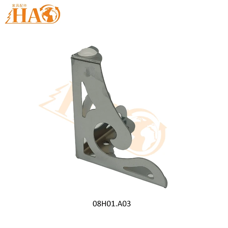 08H01.A03 Decorative Flower Shape Sofa Legs 1.2mm /1.5mm Die Cast Steel Triangle Base Furniture Feet high quality