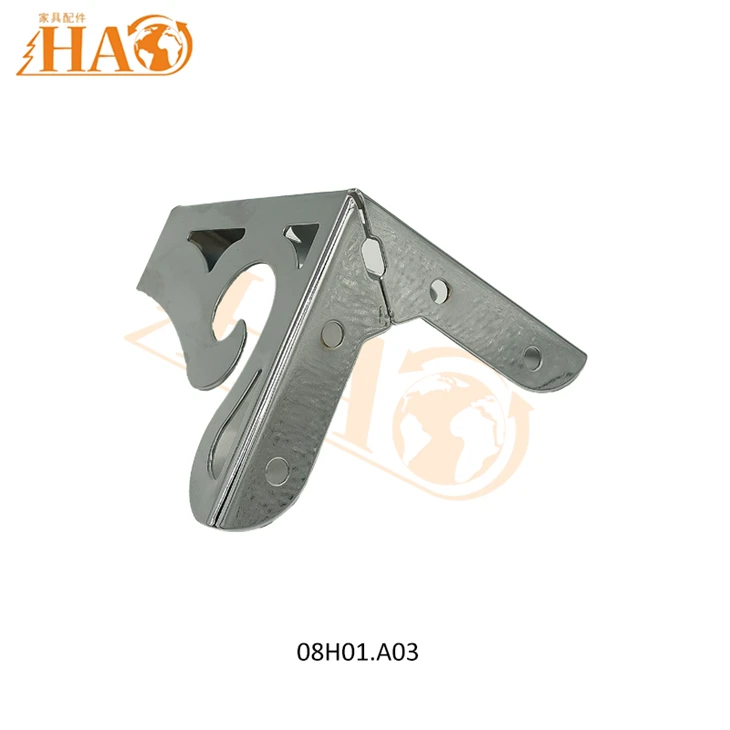 08H01.A03 Decorative Flower Shape Sofa Legs 1.2mm /1.5mm Die Cast Steel Triangle Base Furniture Feet factory
