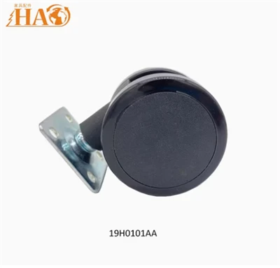 Black PP Small Twin Wheel Furniture Swivel Plate Castor