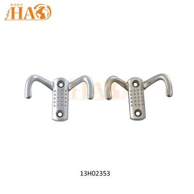 Heavy Duty Zinc Alloy Double Wall Hook Multi Finish For Coat Towel Bag Hanging